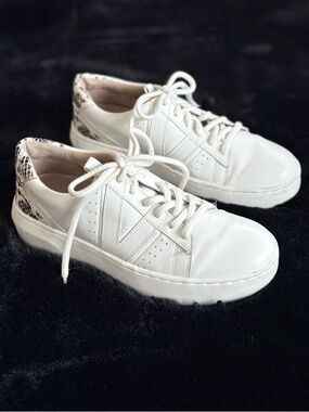 VIONIC 6 Simasa Leather Sneakers • Snakeskin Animal Print Casual Walking Shoes